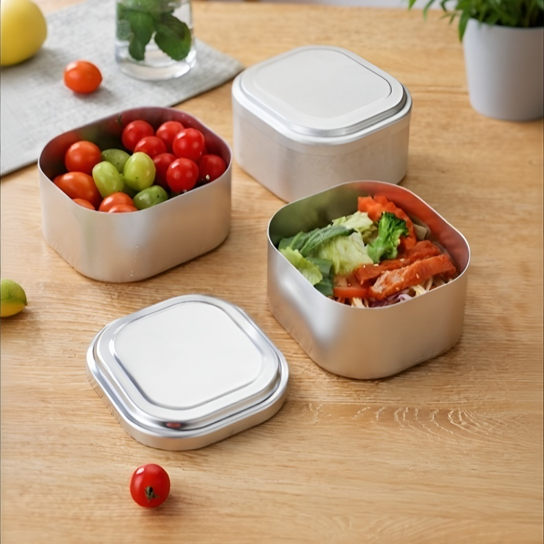 알루미늄 소재의 견고한 도시락통