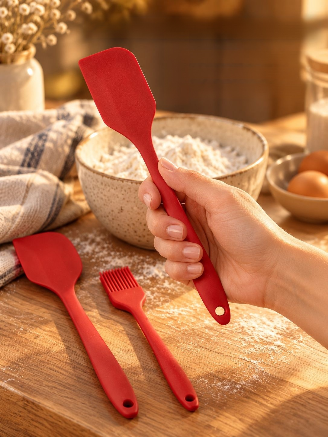 Spatules souples pour racler les bols et mélanger les ingrédients