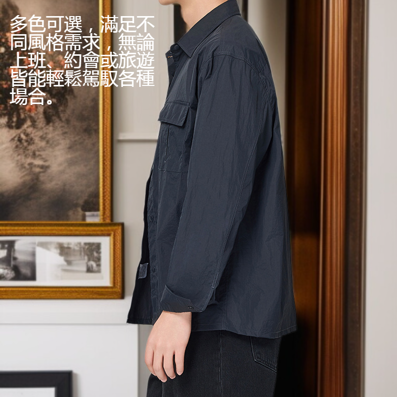 男士春夏翻領外套穿搭示範