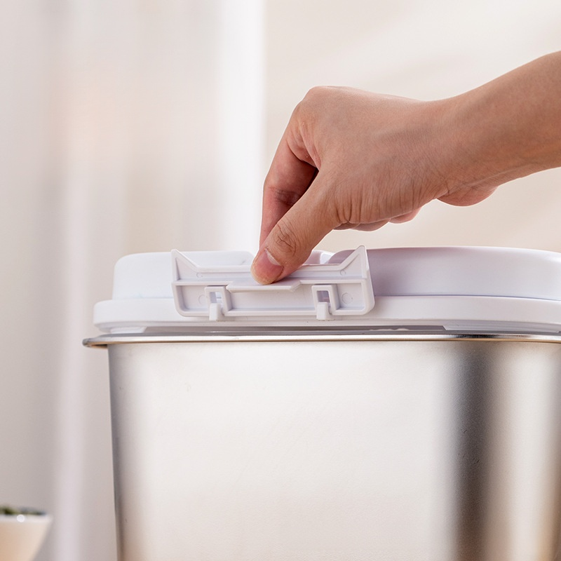 多用途厚手ステンレス米収納ボックス