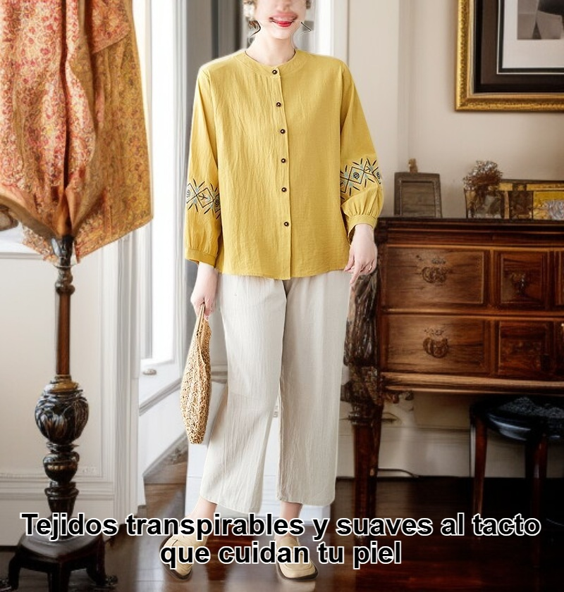 Camisa de mujer casual de manga larga