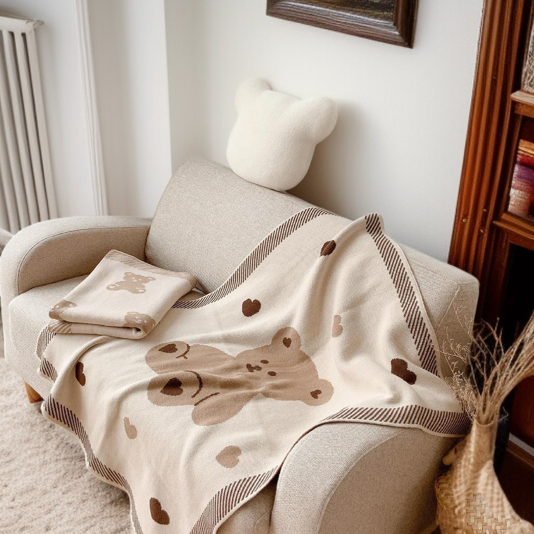 加厚針織棉嬰兒蓋毯