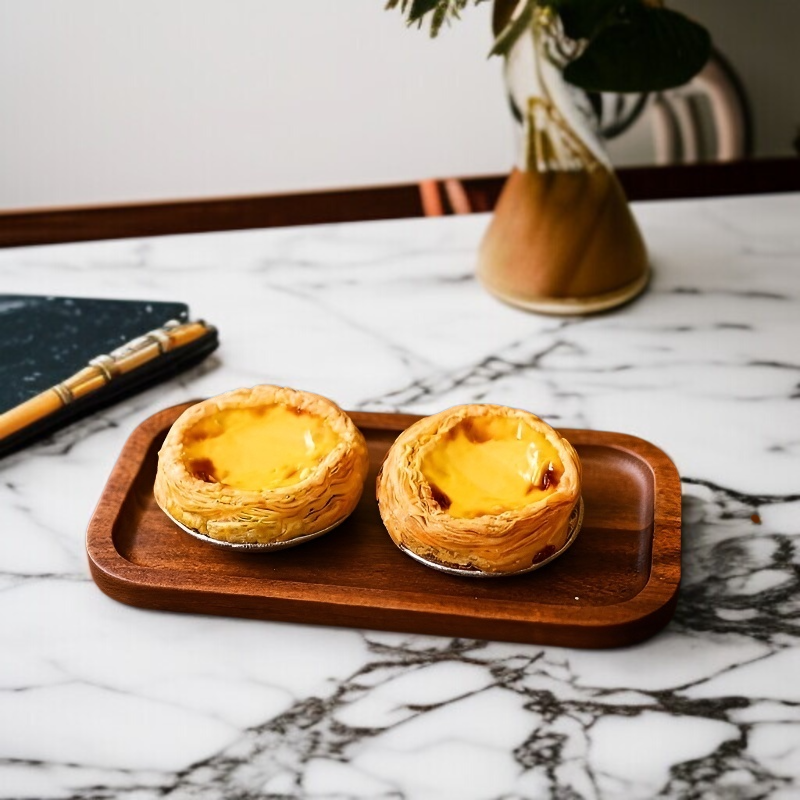 직사각형 나무 가정용 과자 트레이