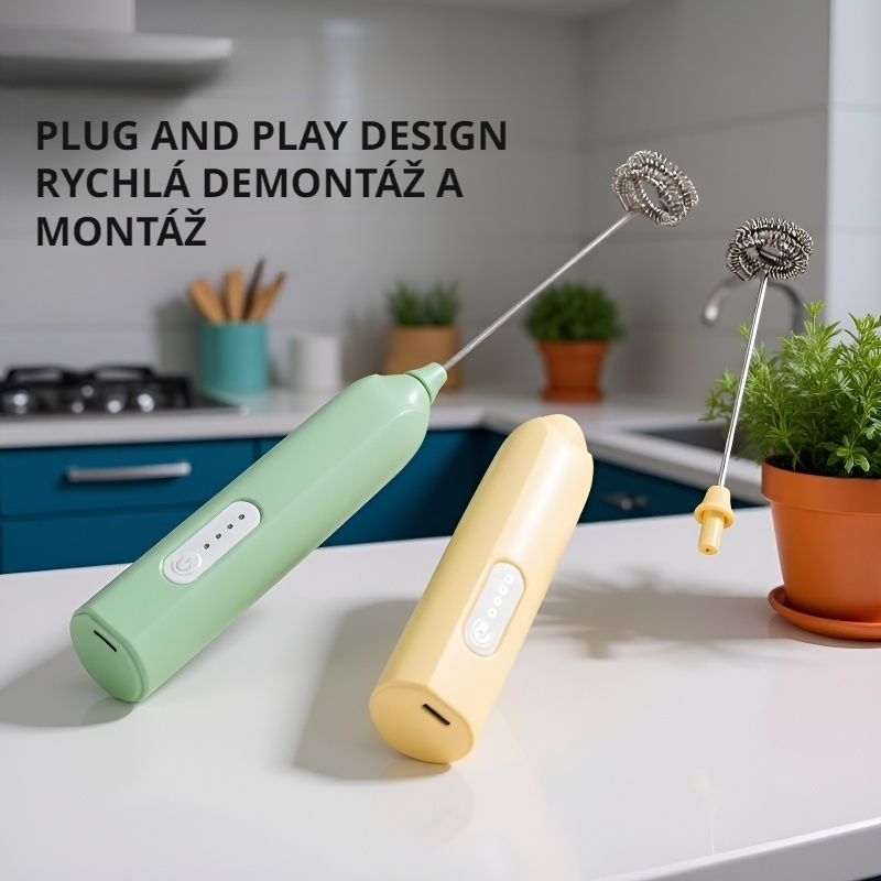 Bezdrátový elektrický mini šlehač na vejce