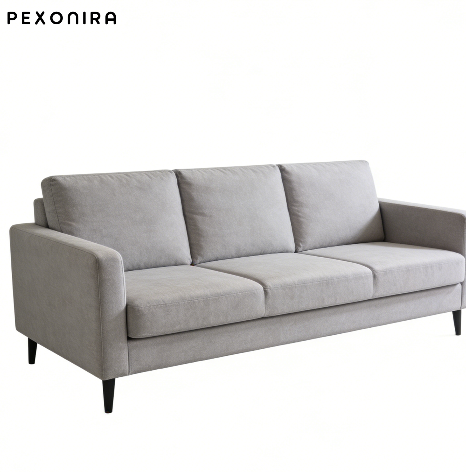 Canapé trois places en tissu simple