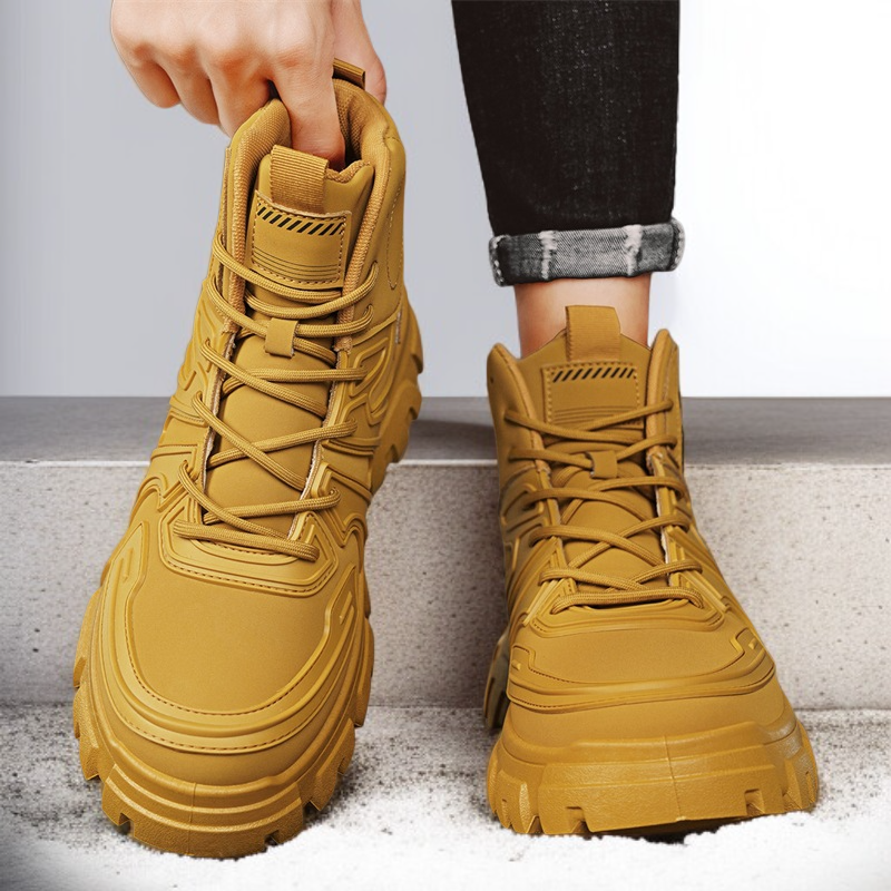 メンズ厚底ハイキングマーチンシューズ正面画像