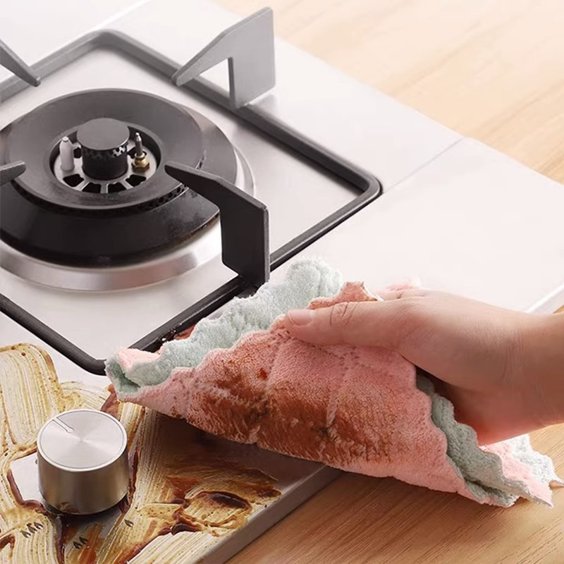 Toalla de limpieza de microfibra de coral