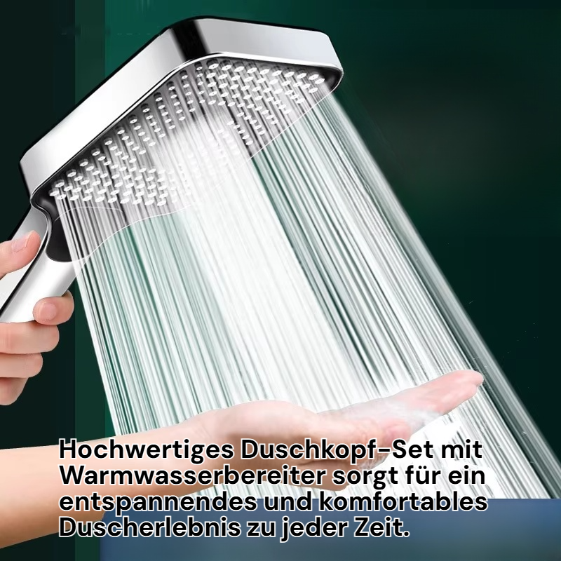  Komfortables Duschset mit Warmwasserbereiter und Brausekopf