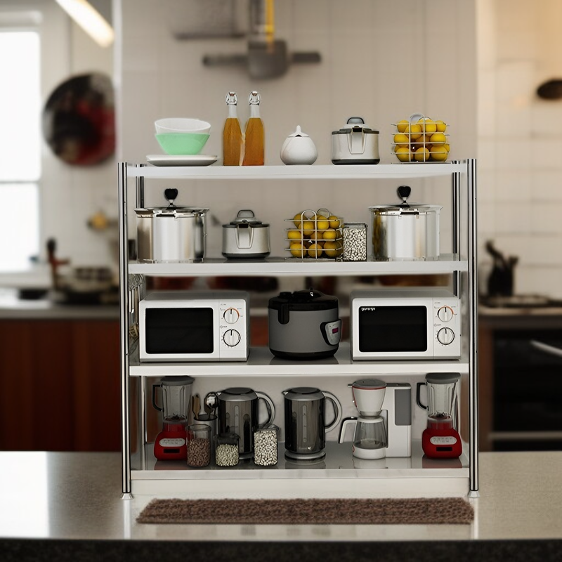 두꺼운 스테인리스 오븐 정리 선반 전자레인지 선반