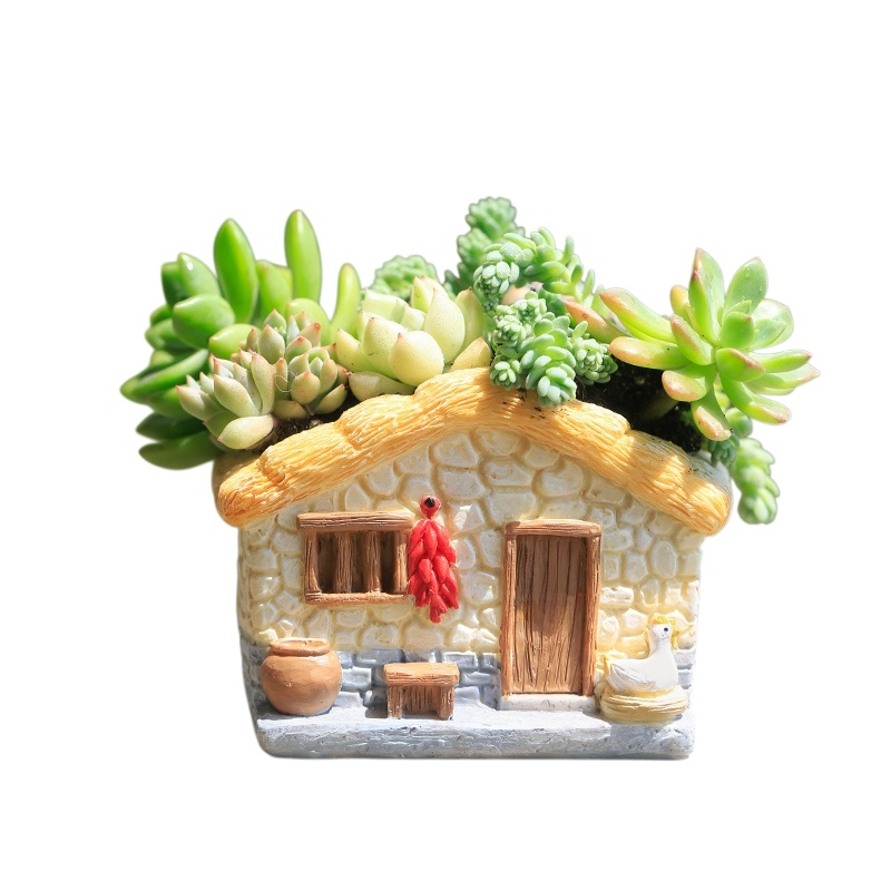 Resin plant pots