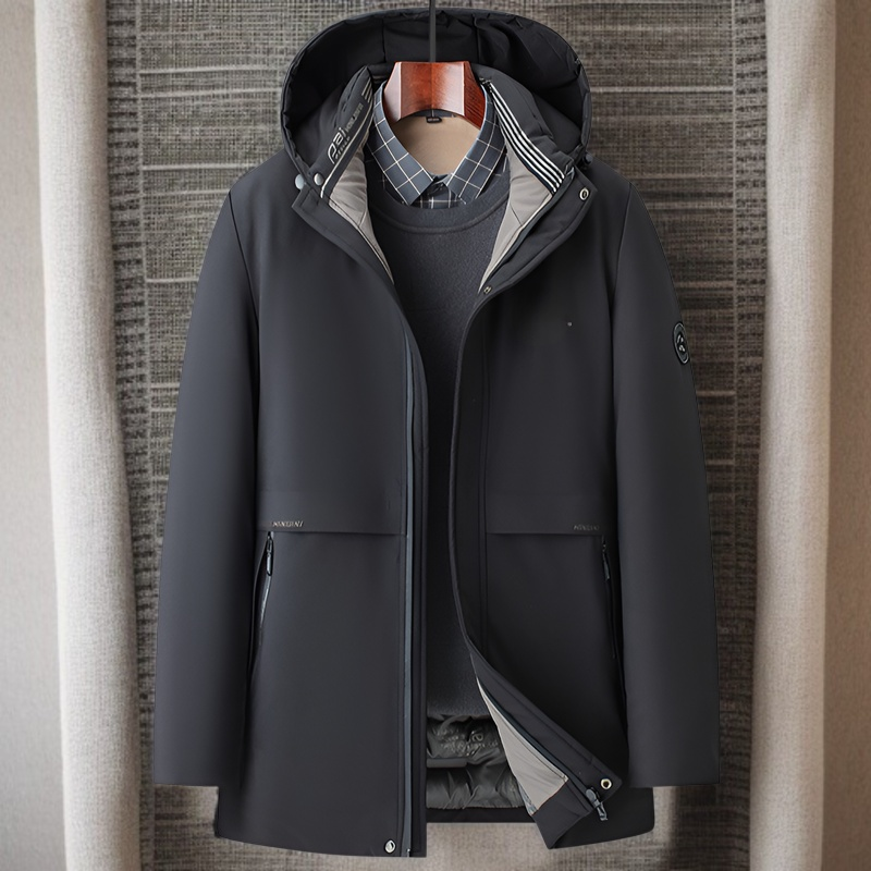 メンズ ビジネス 厚手 保温 グラフェン パディングジャケット