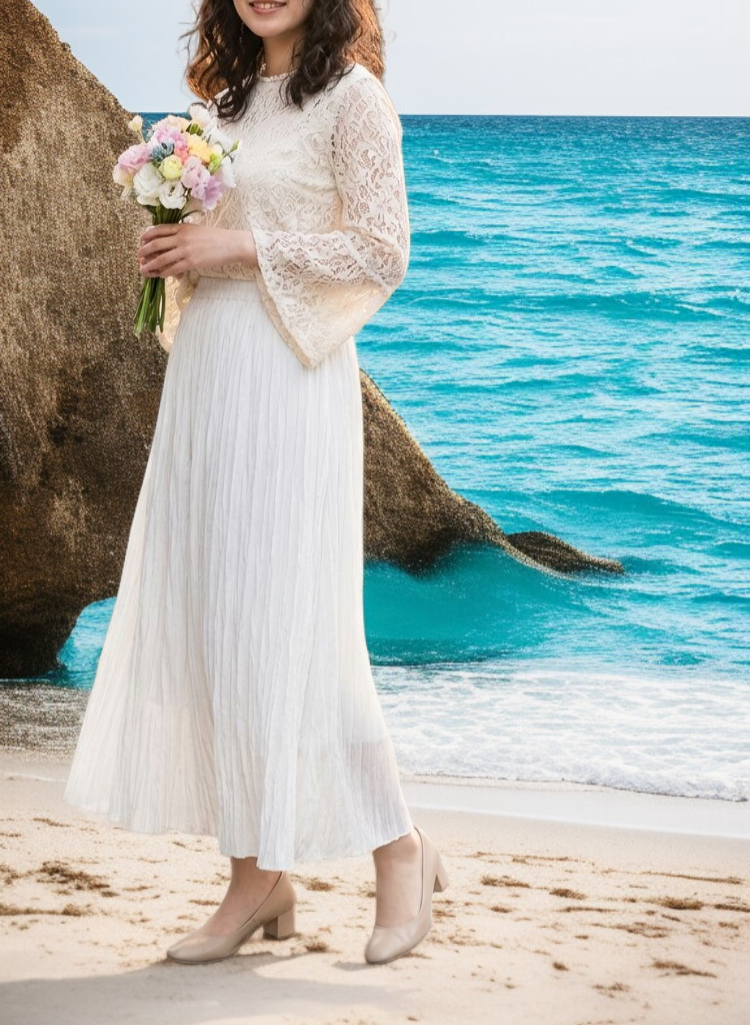 レディースファッション用チュールスカート