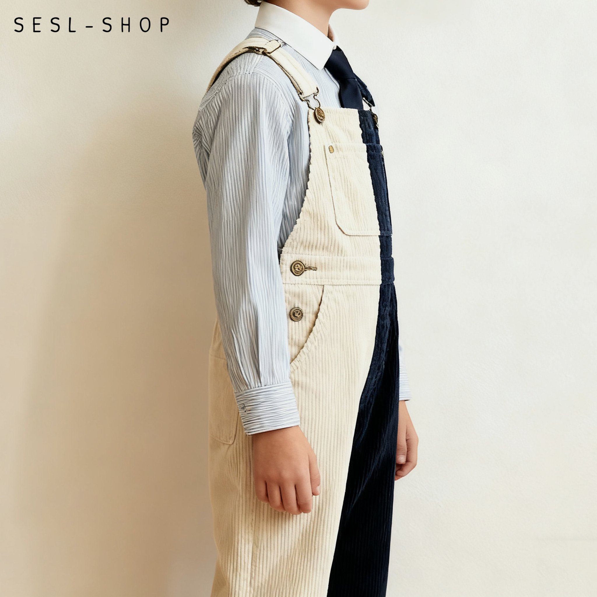 ชุดเอี๊ยมคอร์ดูรอยสไตล์เรโทร