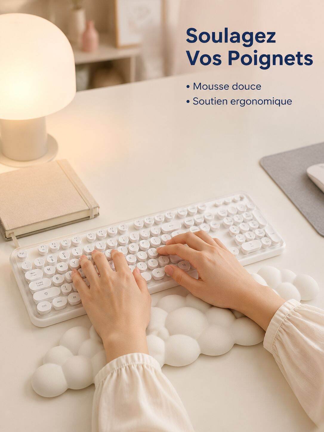 Repos-poignet clavier en forme de nuage