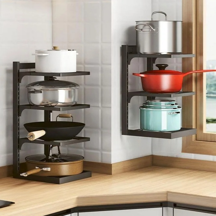 ชั้นวางของใต้ซิงก์สแตนเลส แบบหลายชั้น