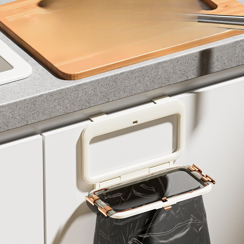  壁掛式廚房垃圾桶摺疊專用袋架