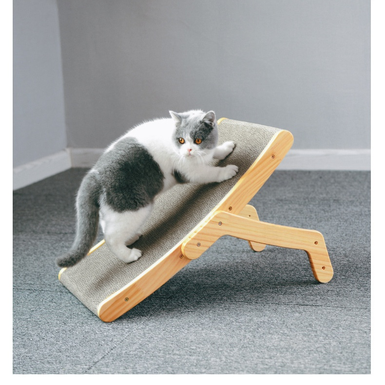 Three in one vertical deformable cat scratching board bed