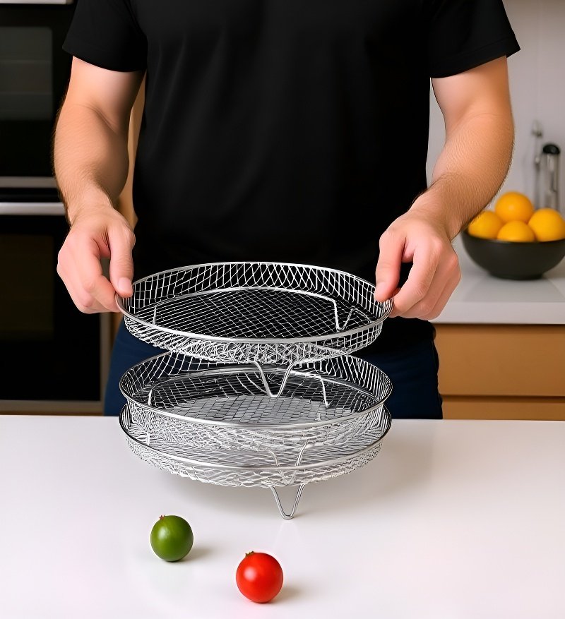 油切れが良いエアクッカーバスケット