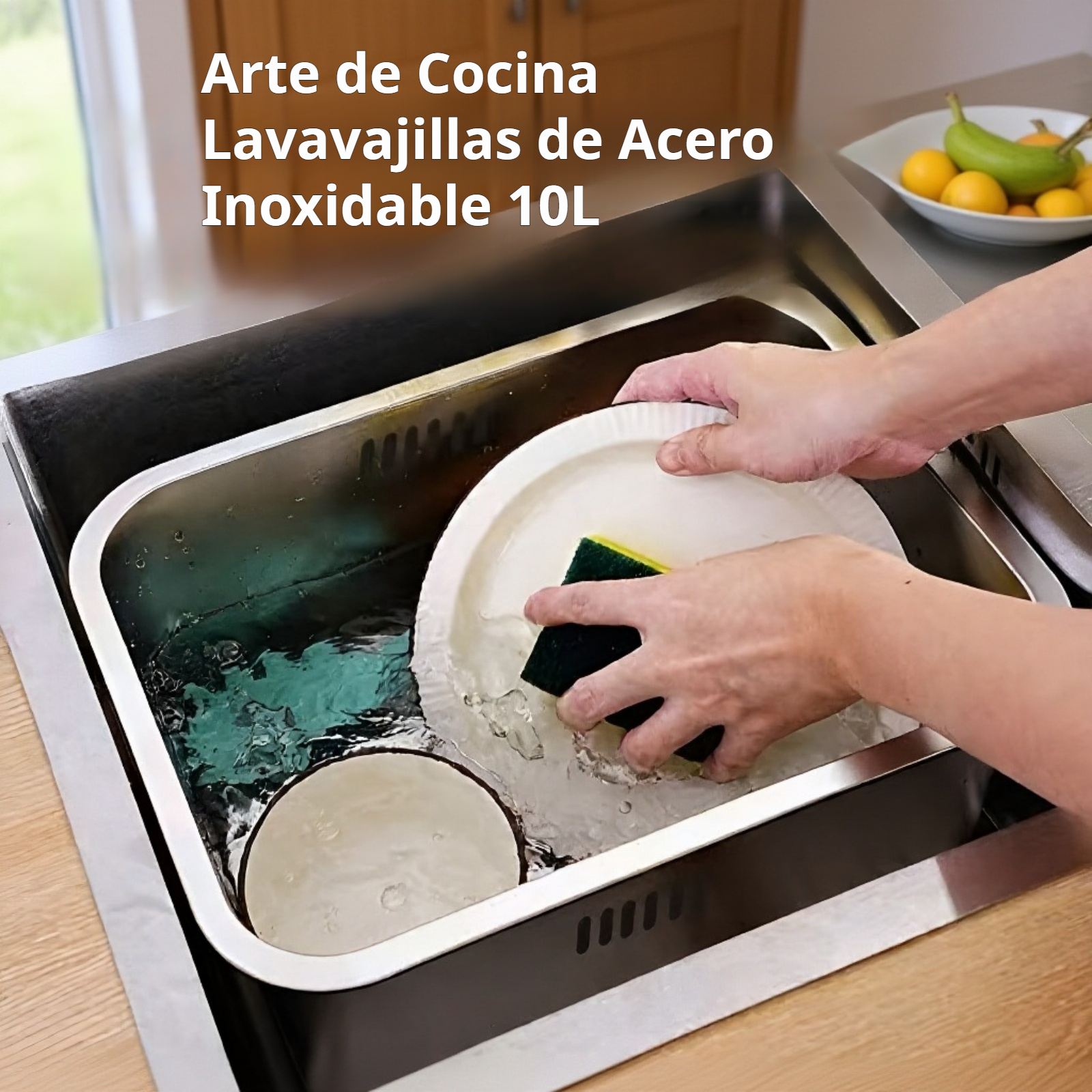 Cesta de drenaje de acero inoxidable para platos y verduras