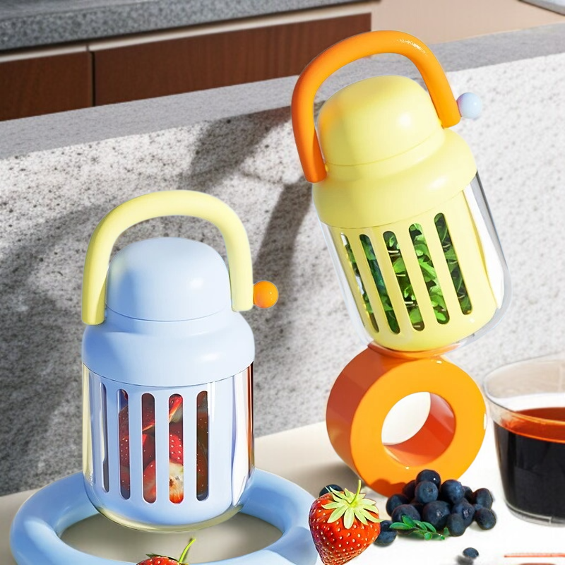 휴대용 대용량 물빠짐 샐러드컵 도시락통 지방감량 휴대용 이중 물빠짐 과일 보관함 야채컵