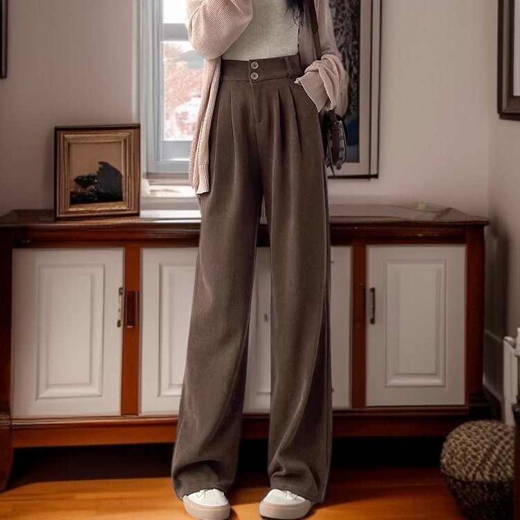 캐시미어 와이드 팬츠 여성용