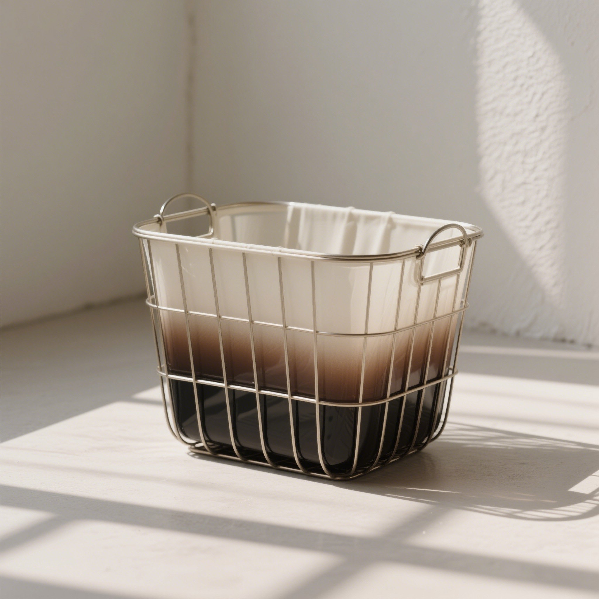 アイアンファブリック収納バスケット（3個セット）