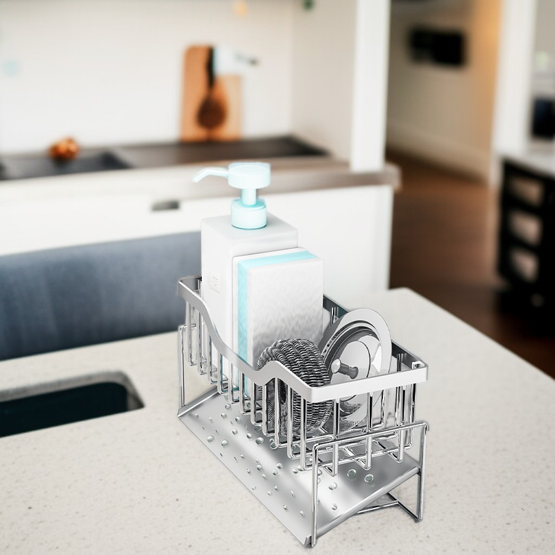  Estante de acero inoxidable para fregadero de cocina