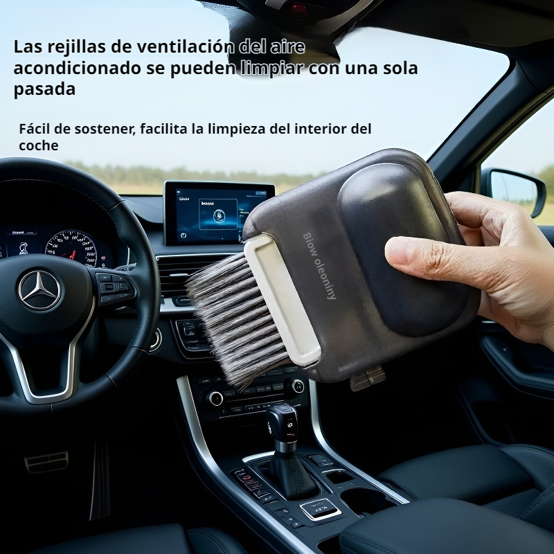 Cepillo de limpieza 3 en 1 para teclados y espacios estrechos en el coche