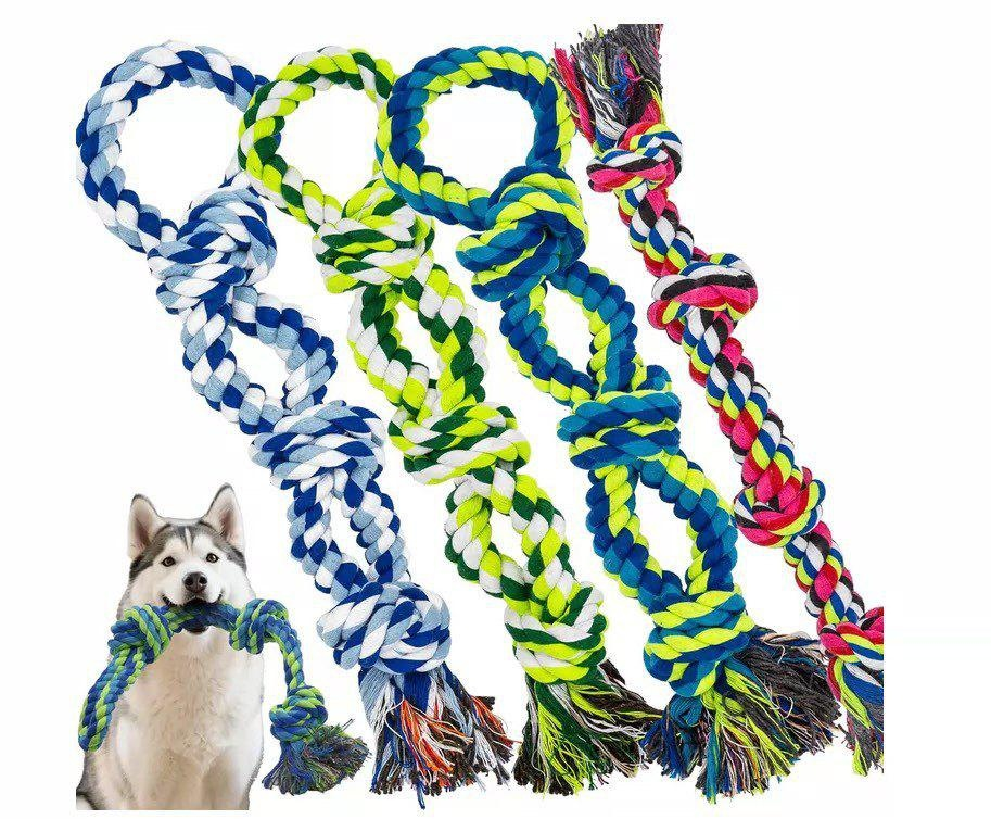 Durable Cotton Rope Toy for Large Dogs, Tug-of-War Chew Knot
