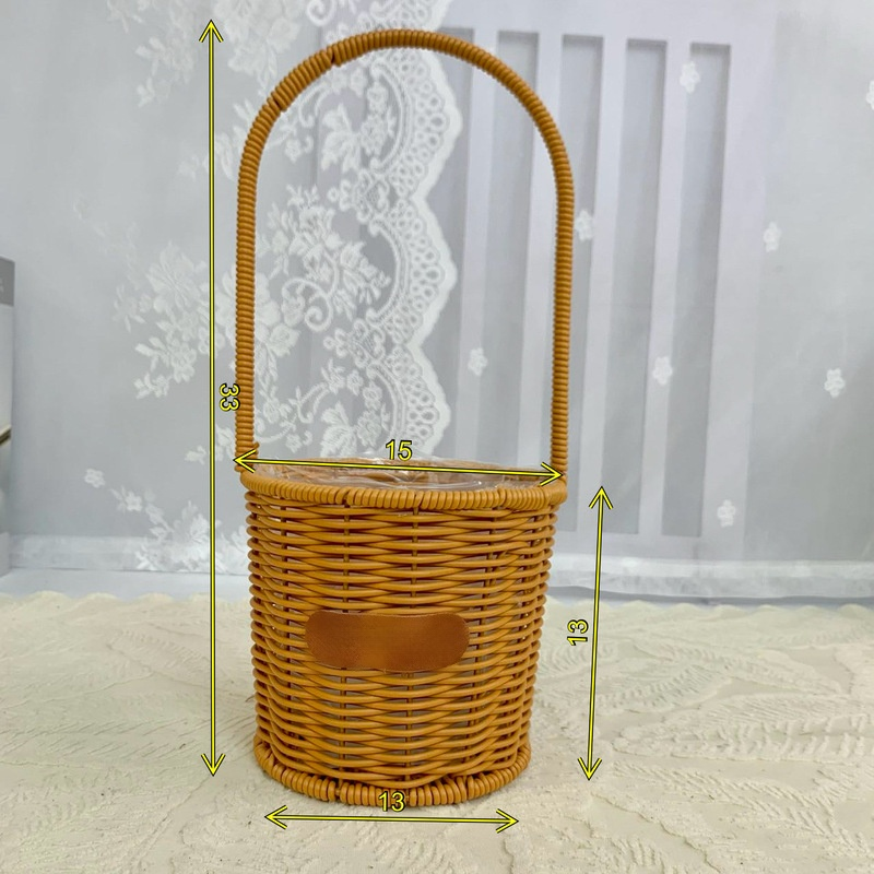 모조 등나무 바구니 장식품