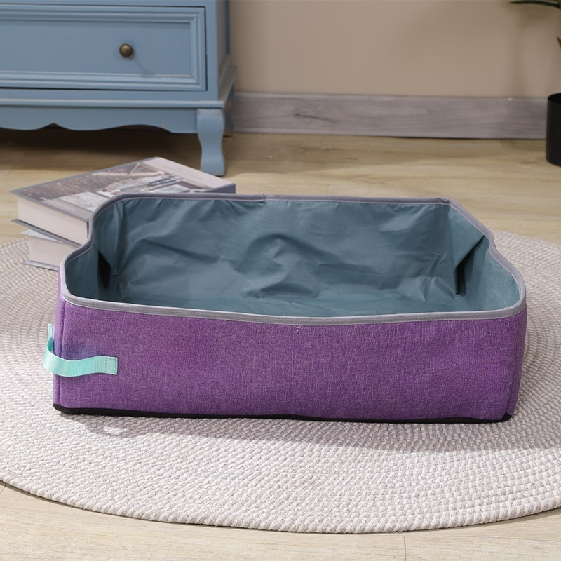 Semi-Enclosed Foldable Cat Litter Box
