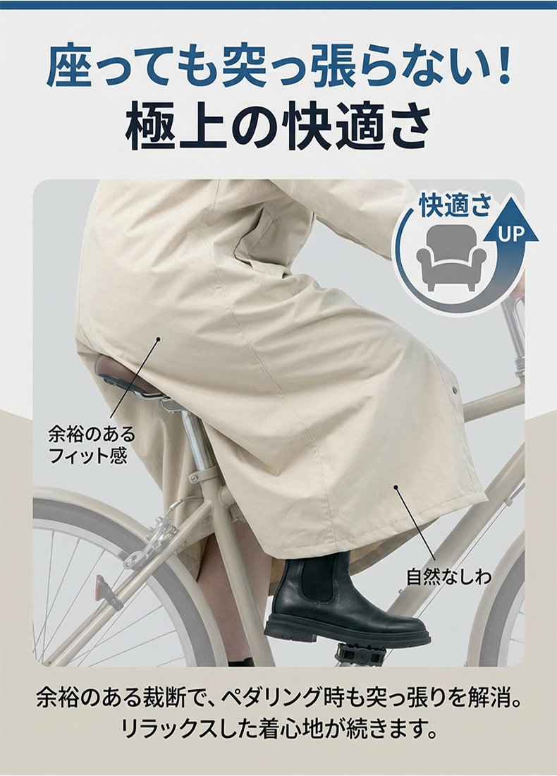 男女兼用サイクルレインコート