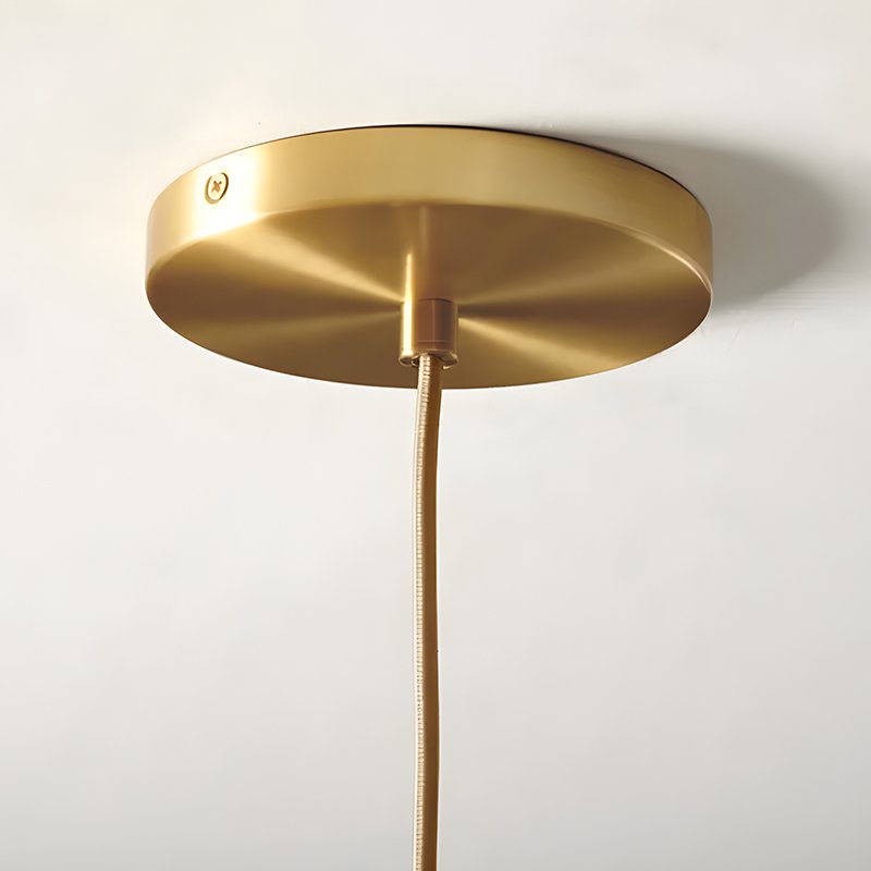 Lámpara de cocina de burbujas de vidrio ámbar redondo decorativo