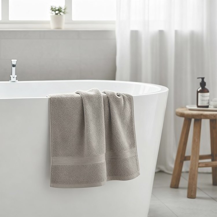 회색 부드러운 목욕 타월 (2개입)