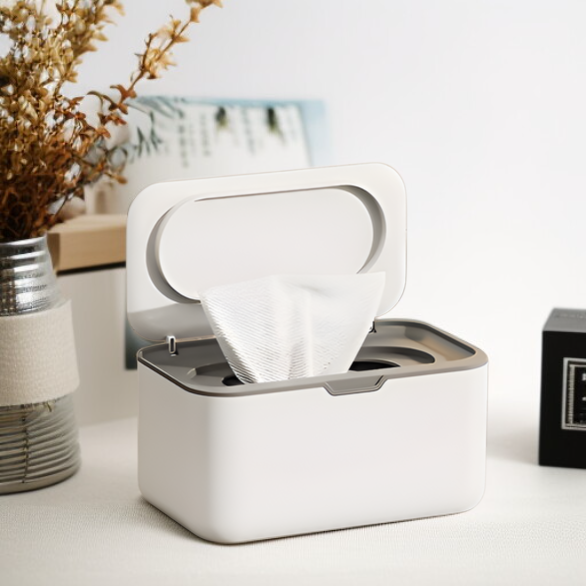 Nordic style large capacity wet wipes storage box on table