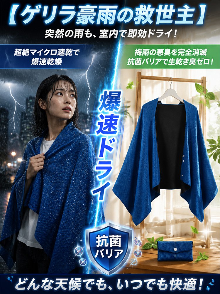 冷感ポンチョ