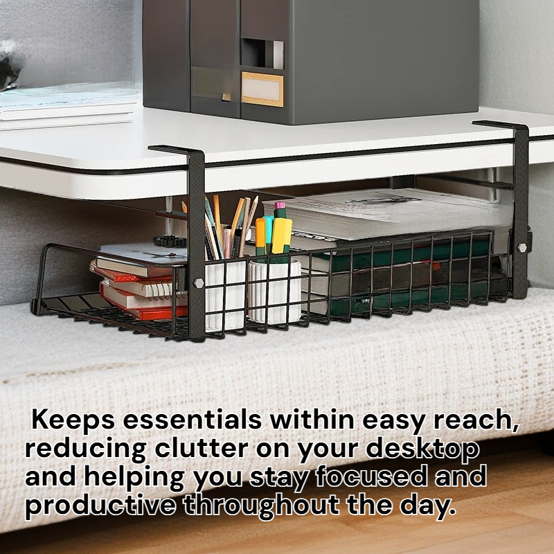 Under Desk No-Installation Storage Rack