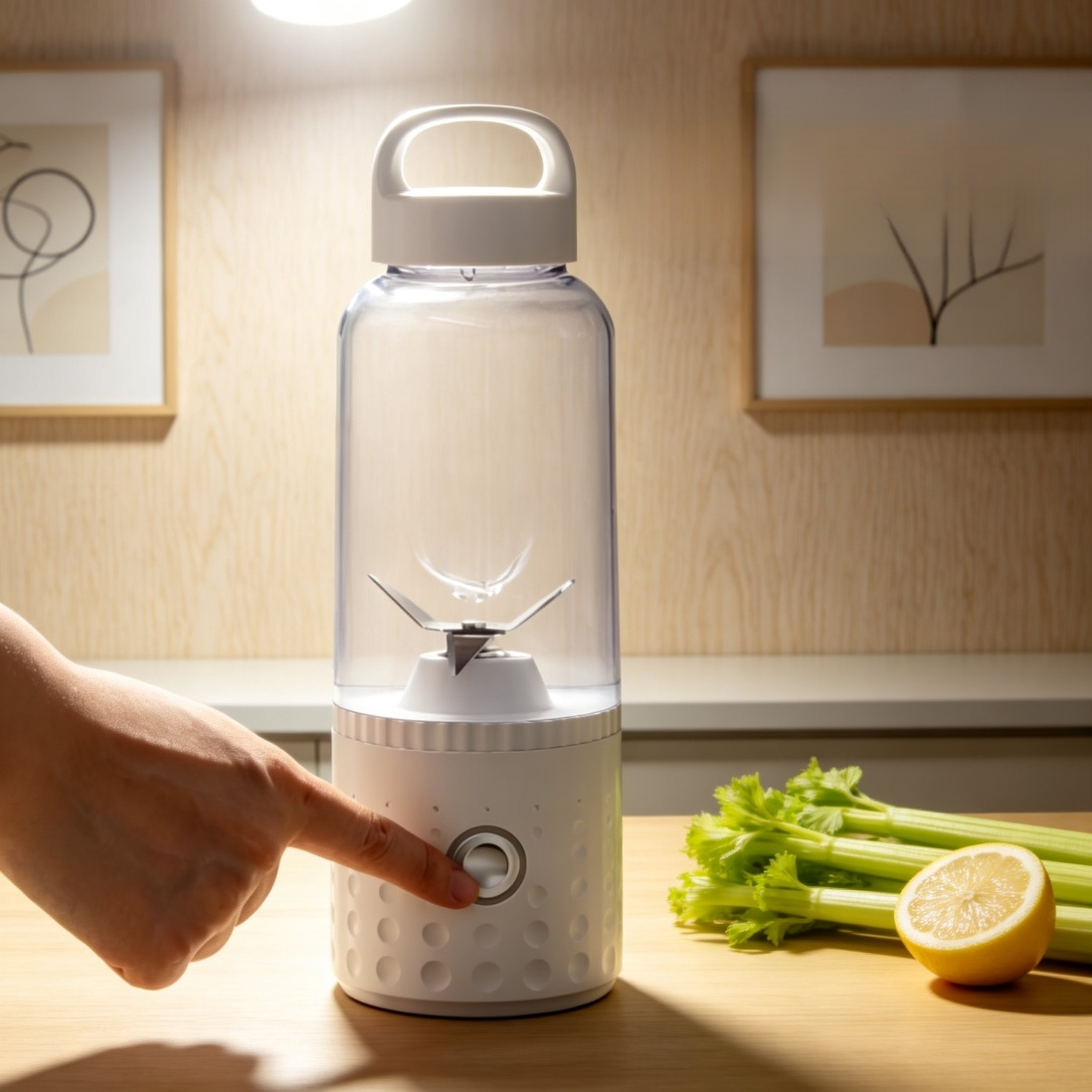 Portable juicer with electric juicer cup, small household fully automatic fruit juicer