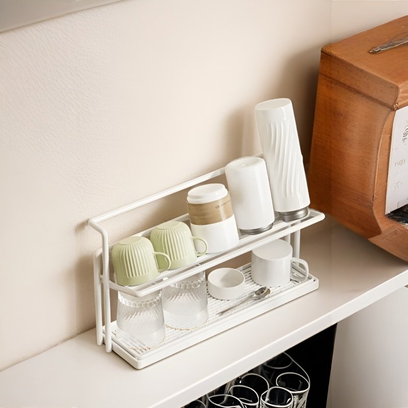 비주얼 열 방지 대나무 커버 이중 수납 컵 홀더 세라믹 세라믹 컵 두꺼운 수납 홀더 물빠짐 컵 홀더