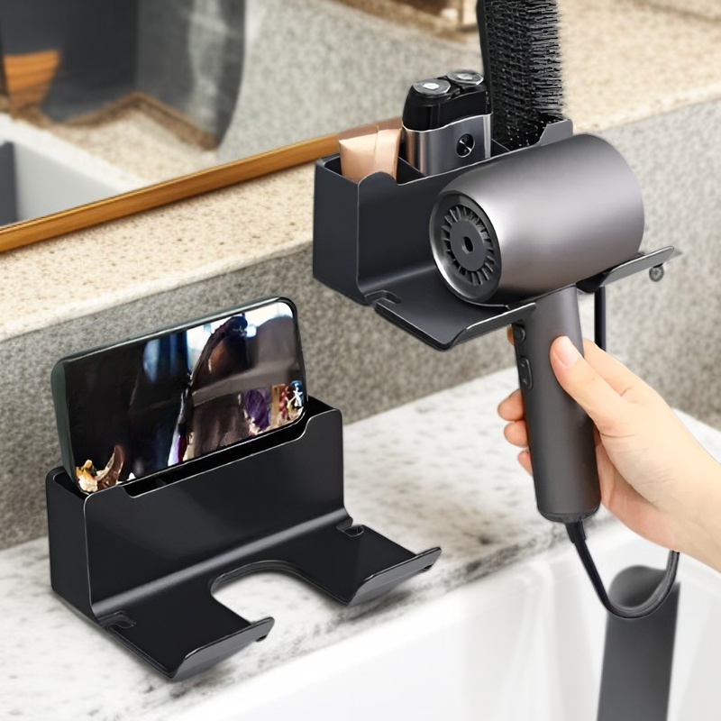 壁掛け式ヘアドライヤースタンド 家庭用バスルーム収納棚