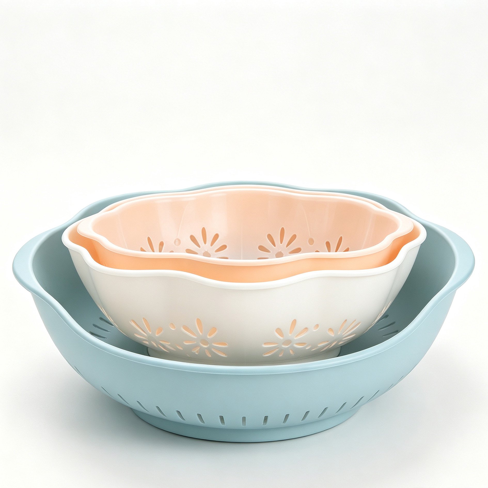 Flower-shaped double-layer drain basket