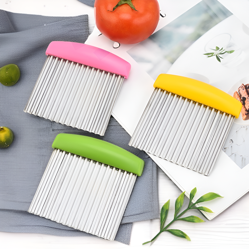 Wellenförmiger Zwiebelschneider für Pommes und Salate