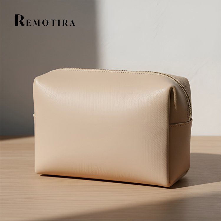 카키색 가죽 수납백