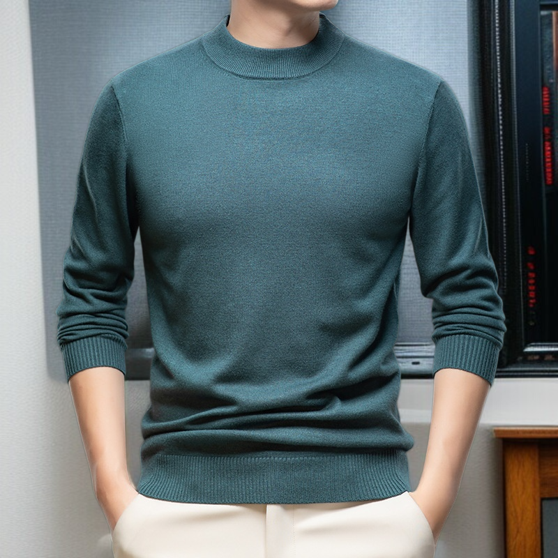 남자 반폴라 긴팔 니트 기모 이너 니트 남자 니트 긴팔 기모 반폴라 니트