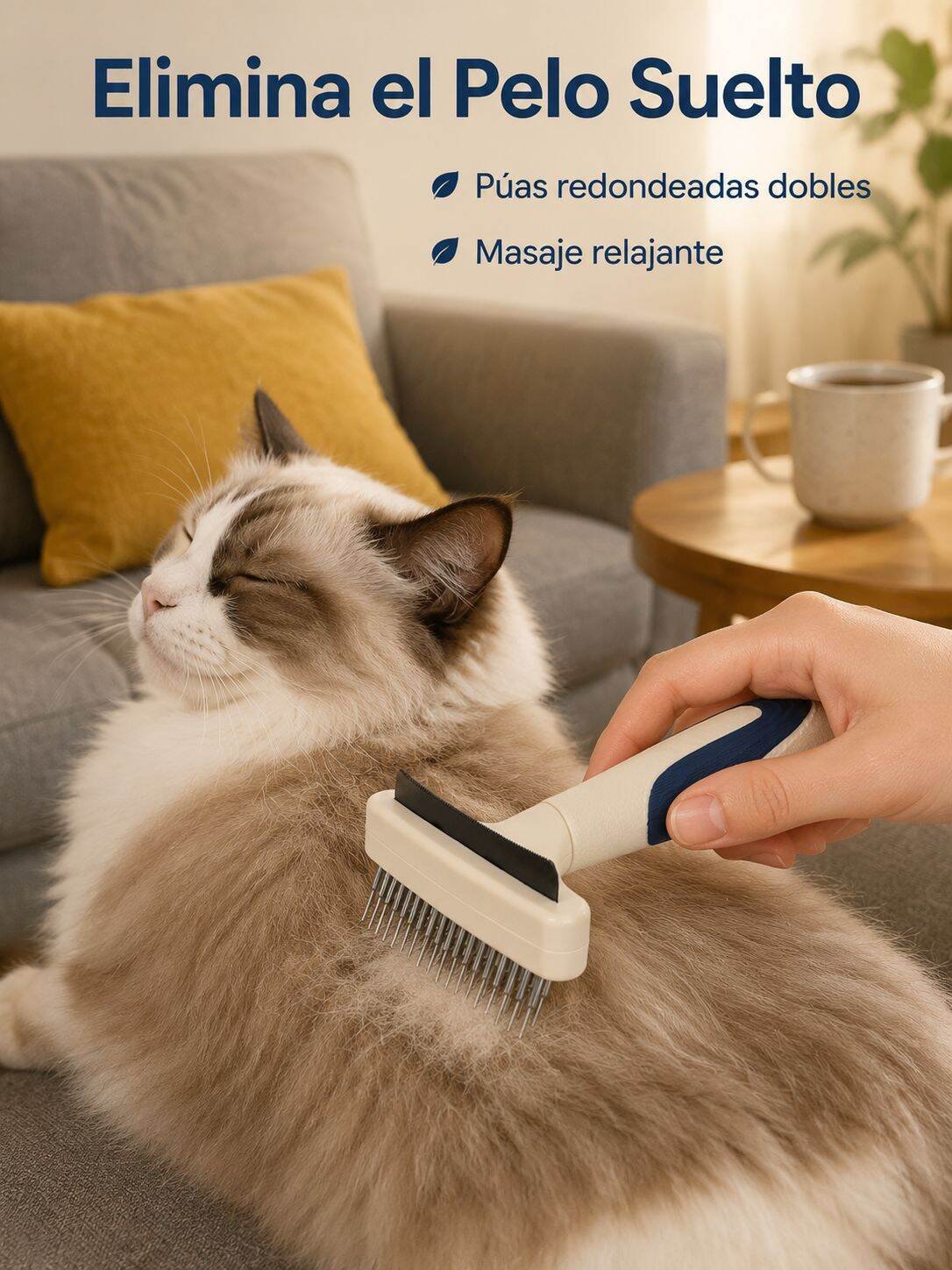 Cepillo Quitanudos de Dientes Finos para Mascotas