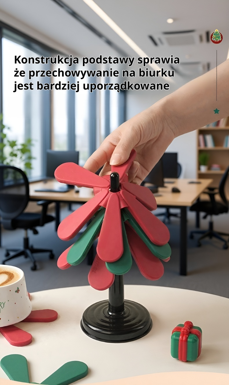 Świąteczna ozdoba stołu – podkładka choinka z silikonu