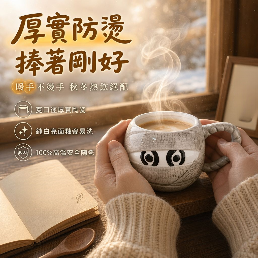 萬聖節幽靈繃帶馬克杯 創意殭屍立體造型杯