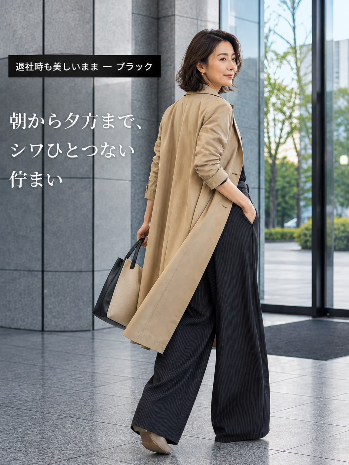 ストライプ柄ハイウエストワイドパンツ [품절임박] 입어보고 불만족 시 100% 무조건 환불 보장
