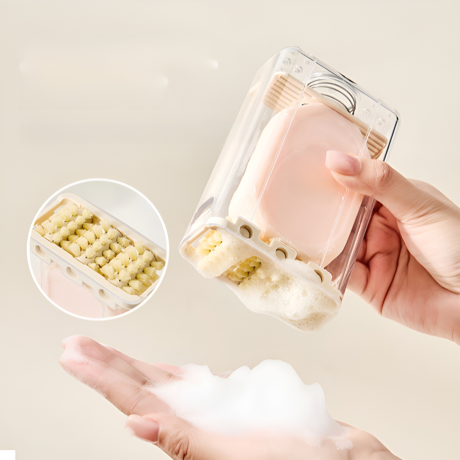 帶滾輪家用防滑瀝水香皂起泡盒