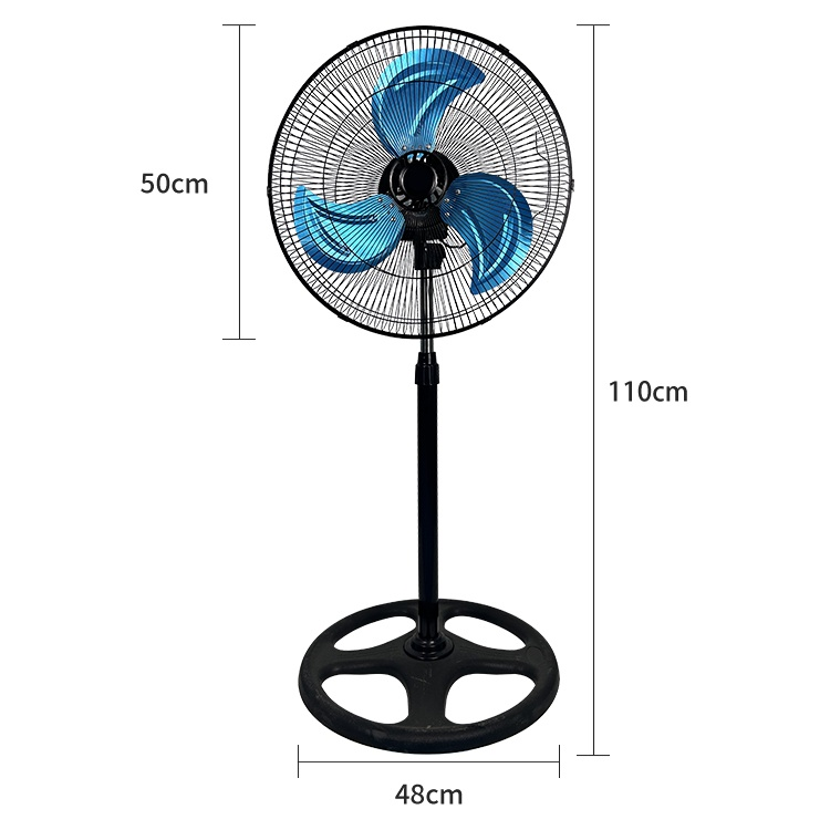 Ventilador de pie oscilante con aspas de metal para hogar, oficina y dormitorio